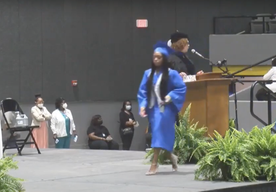 Kennedy Hobbs, 18, at her graduation.