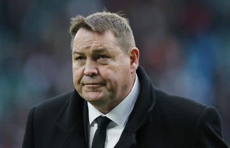 New Zealand's coach Steve Hansen arrives for their international rugby union match against England at Twickenham in London November 8, 2014. REUTERS/Suzanne Plunkett