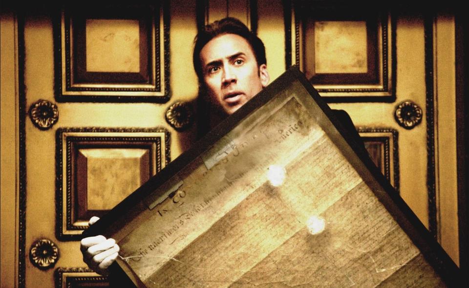 Ben Gates (Nicolas Cage) in a scene from "National Treasure."