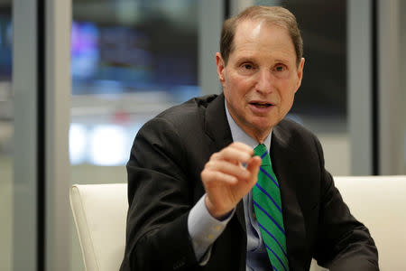 REFILE - CORRECTING TYPO - Senator Ron Wyden (D-OR) speaks with Reuters during an interview in Washington, U.S., May 19, 2017. REUTERS/Joshua Roberts