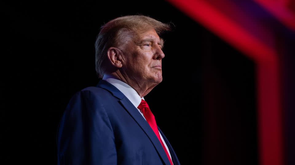 Donald Trump during a February appearance in Nashville, Tennessee. - Jon Cherry/Getty Images