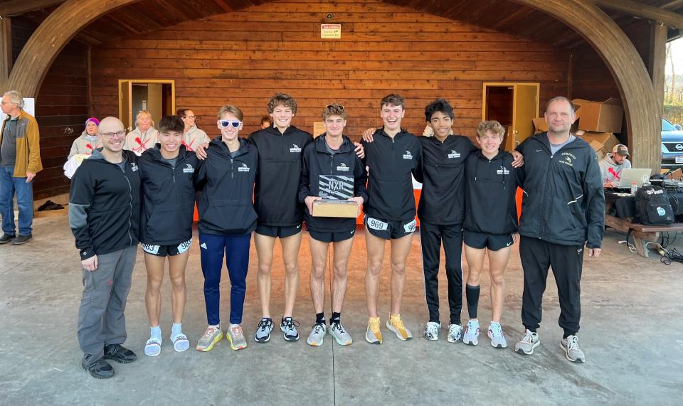 The Corning boys cross country team qualified for Nike Cross Nationals with a first-place finish at the New York Regional on Nov. 26, 2022 at Bowdoin Park in Wappingers Falls.