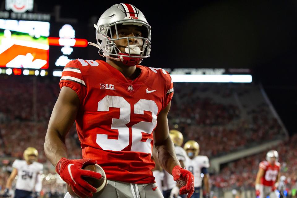Ohio State running back TreVeyon Henderson added to Maxwell watch list
