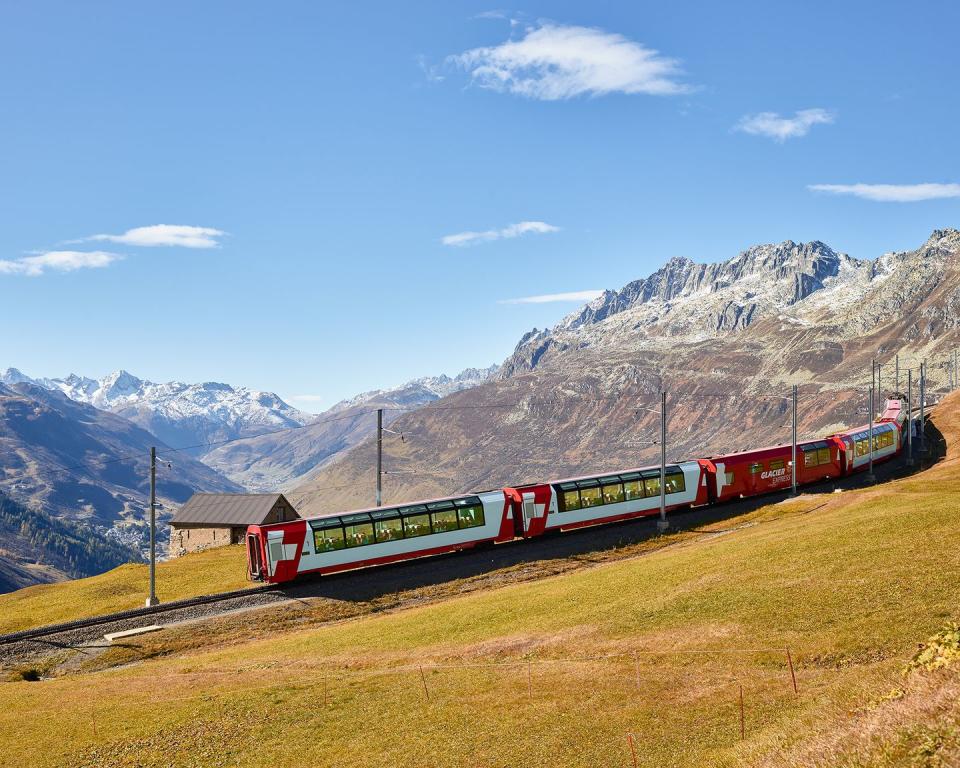 glacier express in oberalp, uri glacier express in oberalp, uri