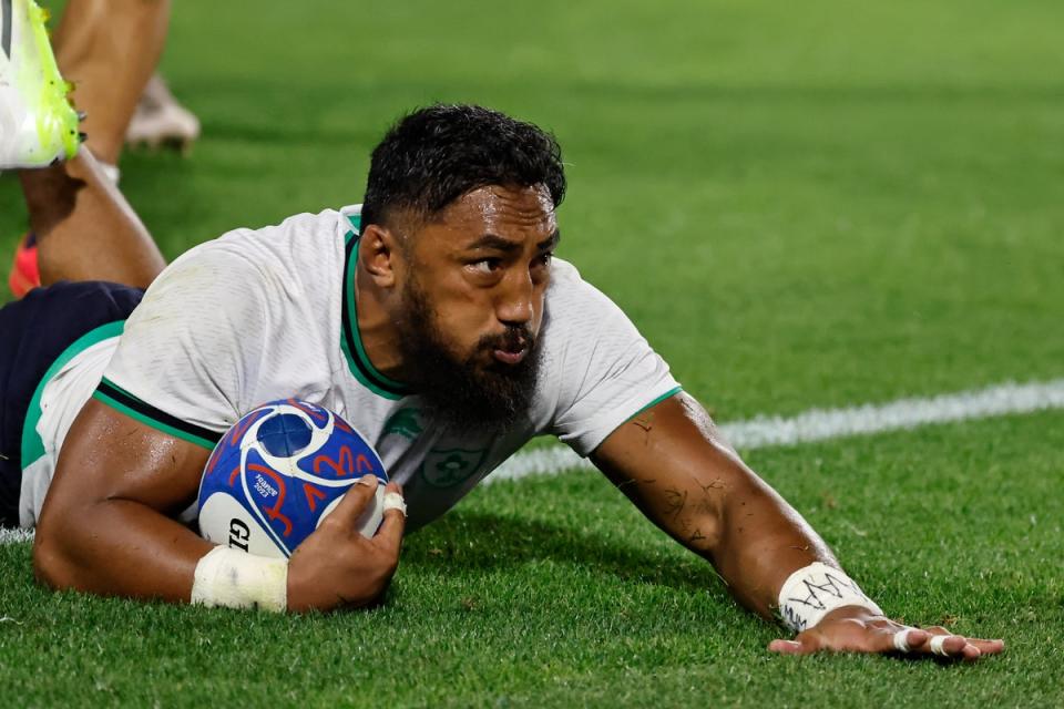 Bundee Aki is now the top scorer at the Rugby World Cup (AP)