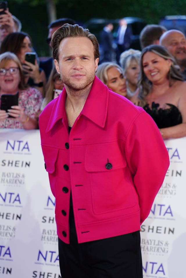 Olly Murs arrives for the National Television Awards at the O2 Arena