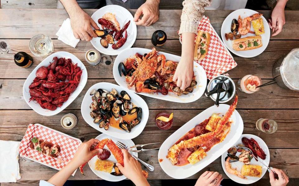 The Viet-Cajun seafood boil at Grand Catch, in St. Paul.