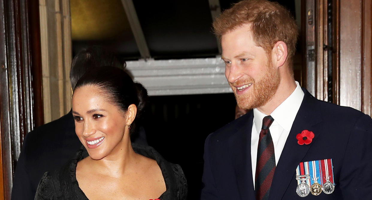 Meghan and Harry pictured at the annual Royal British Legion Festival of Remembrance at the Royal Albert Hall. [Photo: Getty]