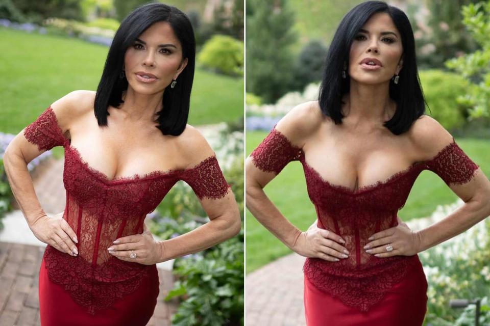 <p>Lauren Sanchez/Instagram</p> Lauren Sanchez in the dress she wore for a White House State dinner on April 10 2024.