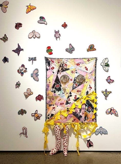 Participants in Eric Anthony Berdis' Do the Mu event on Saturday, Feb. 3, 2024, will create butterflies that could become part of a Berdis piece like this one to hang in the Massillon Museum.