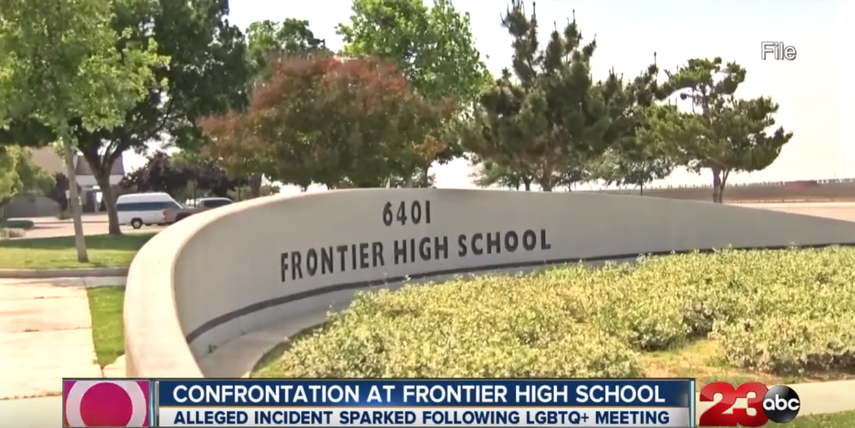 Teens allegedly disrupted a school's first Gay Straight Alliance meeting by waving MAGA flags. (Photo: 23ABC)