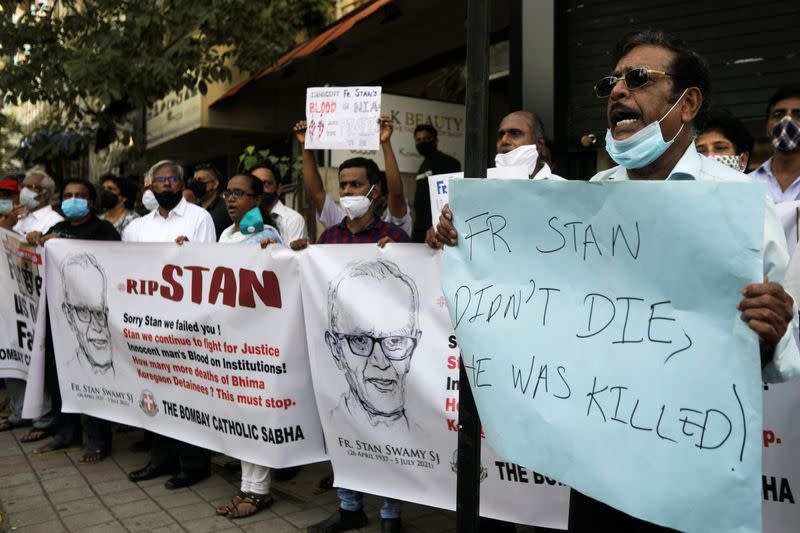 Prayer meet for late Indian Christian priest and activist Father Stanislaus Lourduswamy in Mumbai