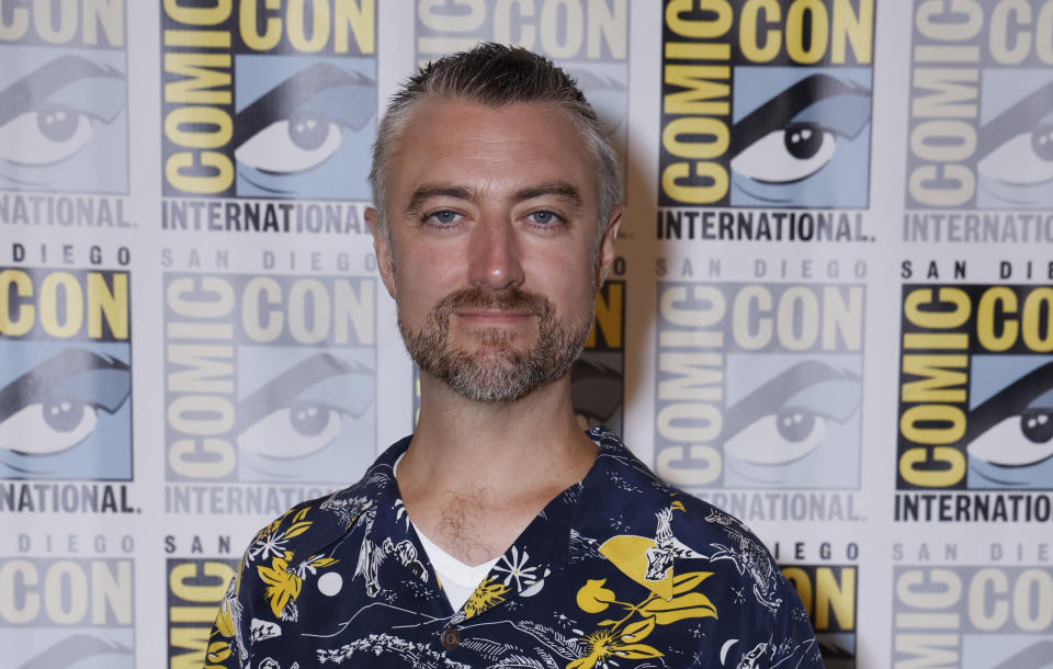 Sean Gunn attends the Marvel Studios press line on day three of Comic-Con International on Saturday, July 23, 2022, in San Diego. (Photo by Christy Radecic/Invision/AP)