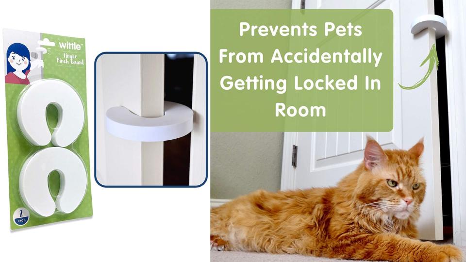 These simple stoppers will prevent any doors from accidentally closing on your cat.