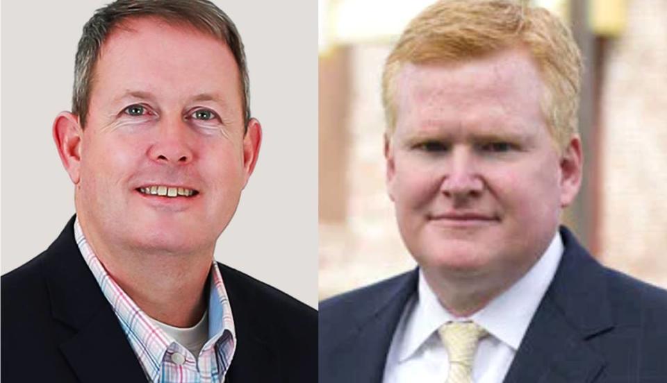 Russell Laffitte (left) and Alex Murdaugh (right) come from two influential Hampton families. Laffitte, fired as Palmetto State Bank CEO on Jan. 7, 2022, has come under fire for transactions he oversaw tied to cases where Alex Murdaugh, a suspended lawyer, is accused of financial misconduct.