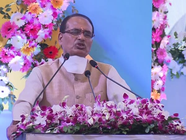 Chief Minister Shivraj Singh Chauhan at the felicitation ceremony for corona warriors in Bhopal. (Photo/ANI)