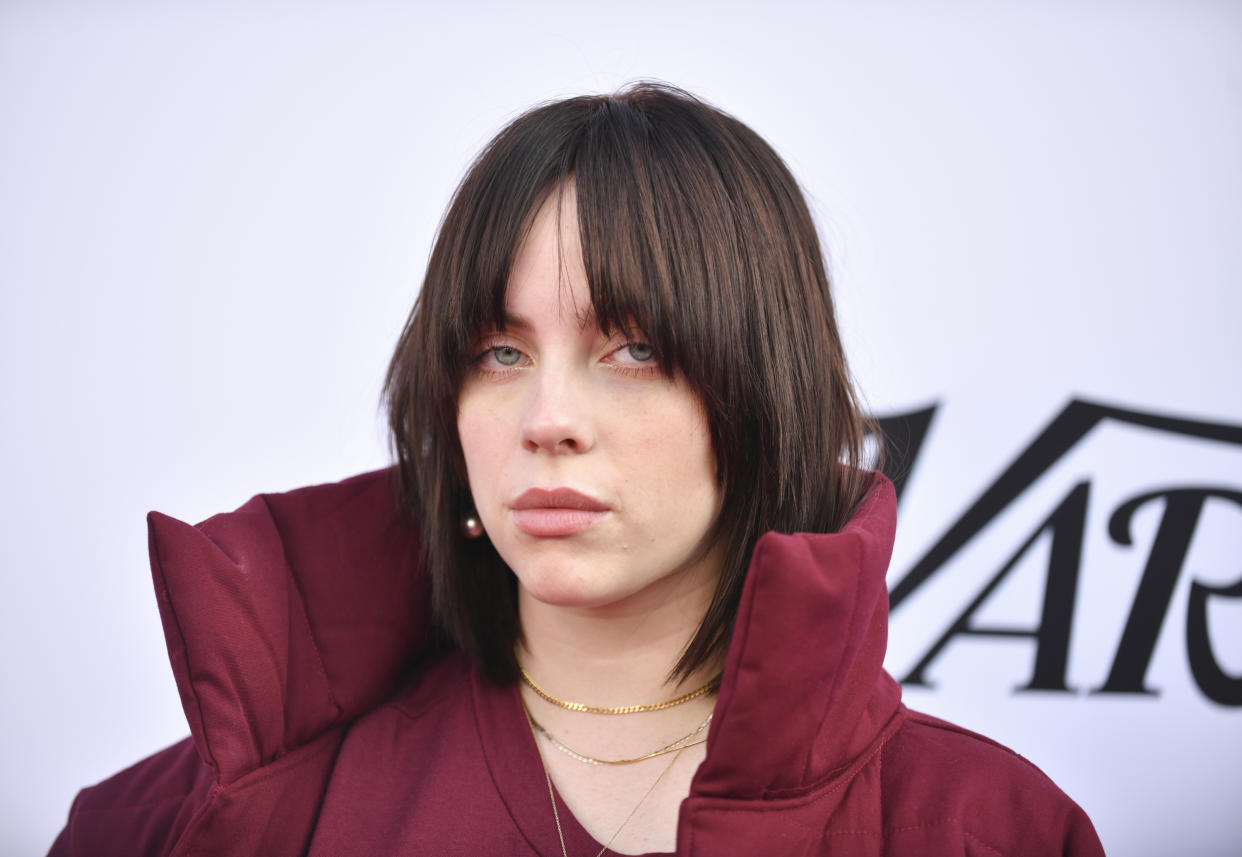 LOS ANGELES, CALIFORNIA - DECEMBER 04: Billie Eilish attends Variety 2021 Music Hitmakers Brunch presented by Peacock and GIRLS5EVA at City Market Social House on December 04, 2021 in Los Angeles, California. (Photo by Rodin Eckenroth/FilmMagic)