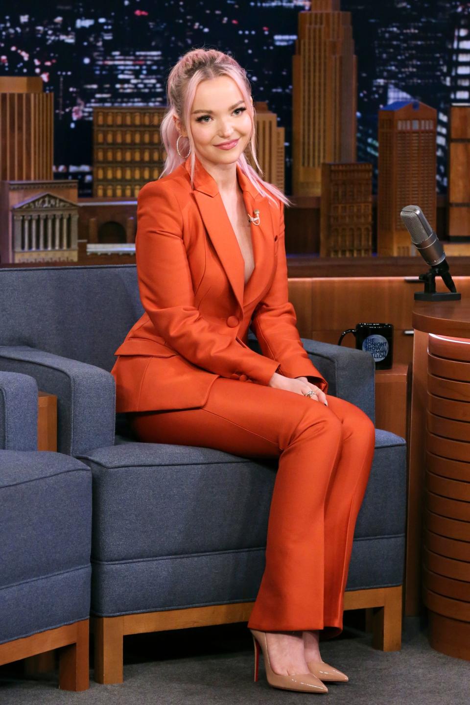 Dove Cameron at a talk show