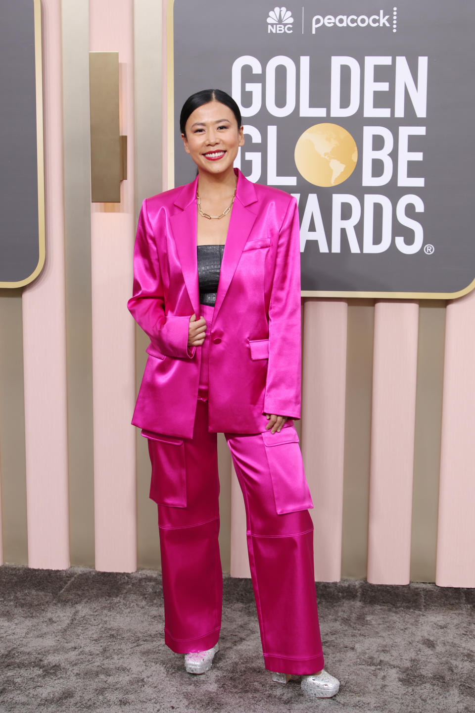 BEVERLY HILLS, CALIFORNIA - JANUARY 10: Domee Shi attends the 80th Annual Golden Globe Awards at The Beverly Hilton on January 10, 2023 in Beverly Hills, California. (Photo by Daniele Venturelli/WireImage)