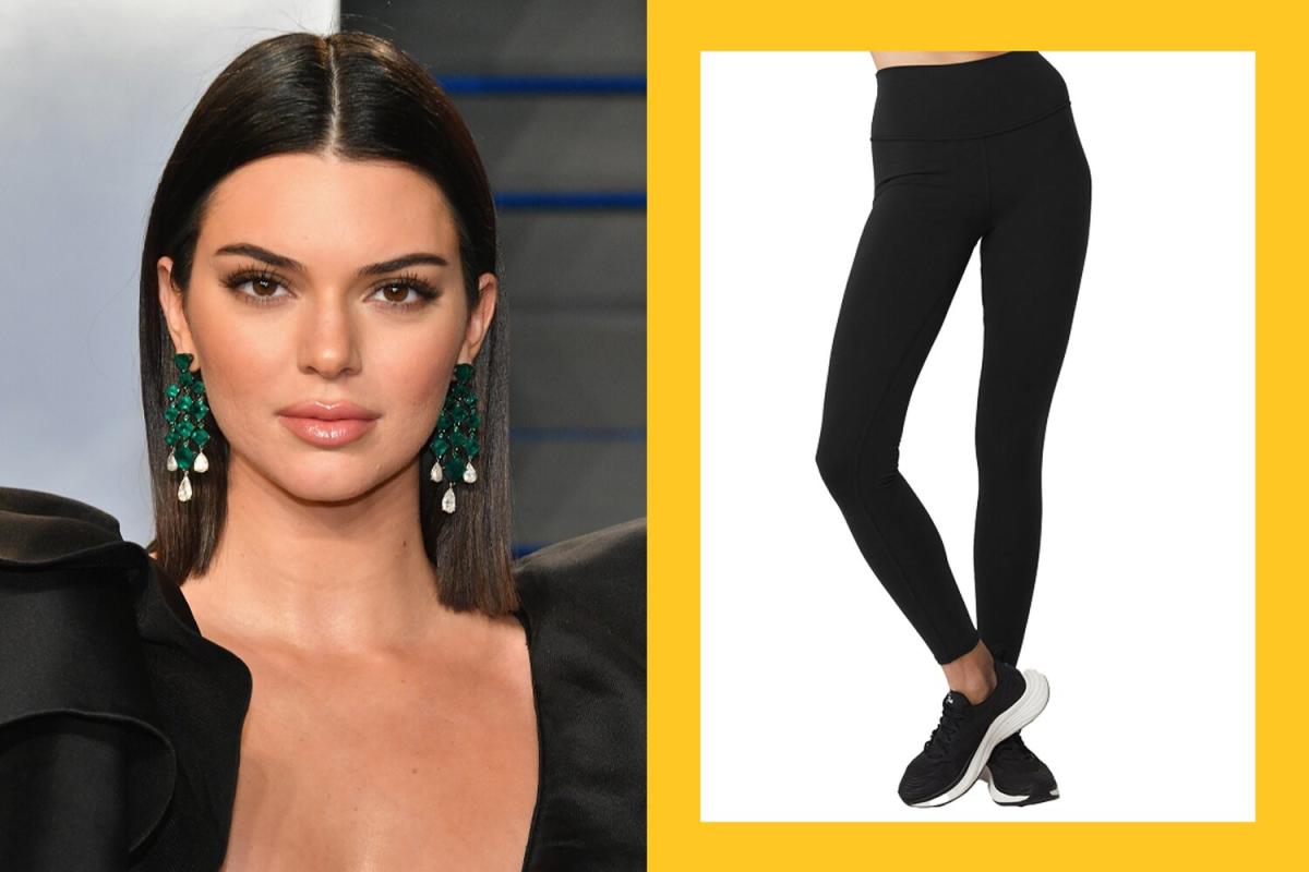 Kendall Jenner: Black Jacket and Leggings