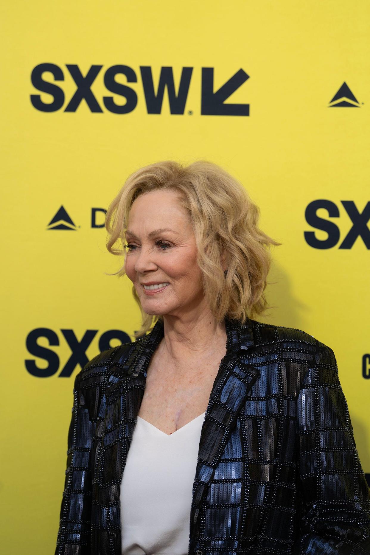 Actress Jean Smart poses on the red carpet during Hacks season 3 premiere at Paramount Theatre during SXSW Saturday, March 9, 2024.