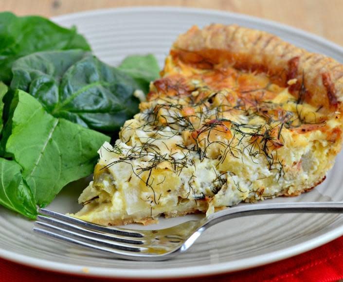 Apple, Fennel and Cheddar Quiche