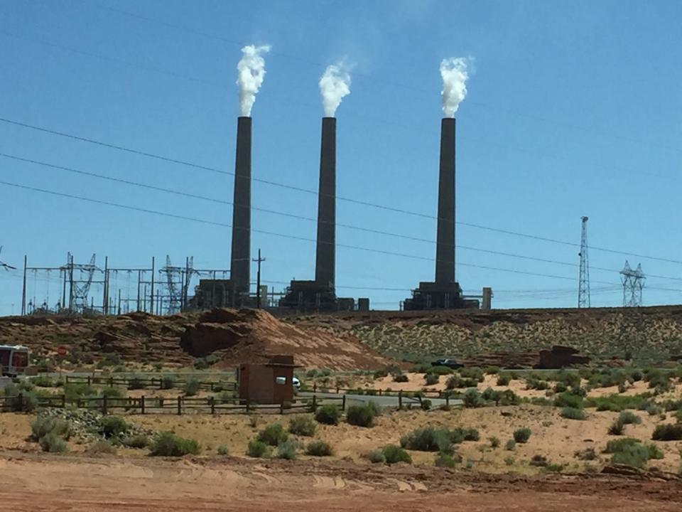 The Navajo Generating Station coal-fired power plant near Page, Arizona, is slated to close by December 2019.