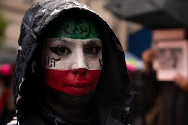 A supporter of a liberated Iran marches in Washington, D.C., in October.<p>Photo: Nathan Howard for Stringer/Getty Images</p>