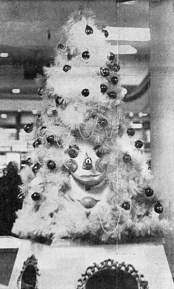 This photo was taken in 1966, the first year of the talking Christmas tree at Bergner's in Sheridan Village in Peoria.