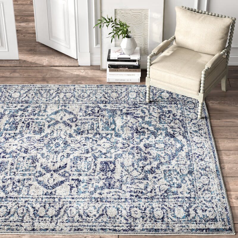 Oriental Light Gray Area Rug. Image via Wayfair.