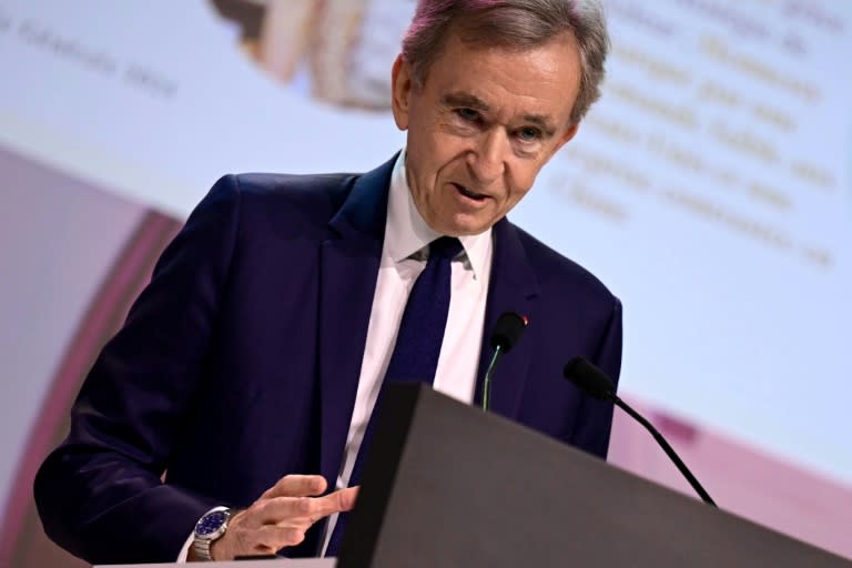 Arnault appeared in ebullient mood at the meeting (Miguel MEDINA)