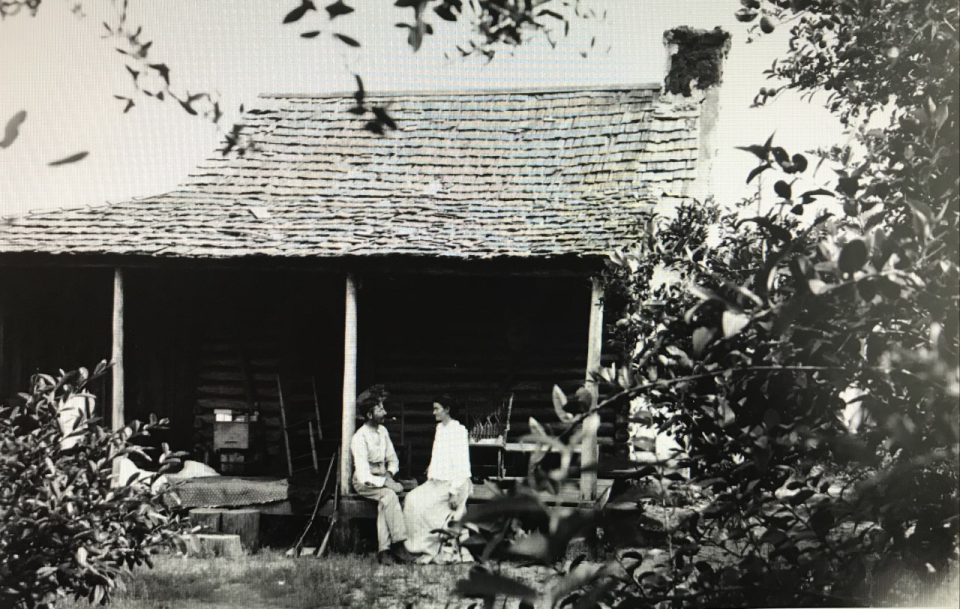 Unidentified couple on the front porch at Tucker’s country place, “The Promised Land.”