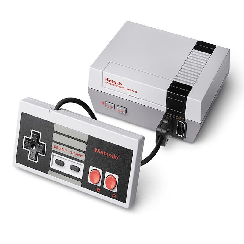 <p><a href="https://www.amazon.com/Nintendo-Entertainment-System-NES-Classic/dp/B01IFJBQ1E?tag=syn-yahoo-20&ascsubtag=%5Bartid%7C10054.g.41324816%5Bsrc%7Cyahoo-us" rel="nofollow noopener" target="_blank" data-ylk="slk:Shop Now;elm:context_link;itc:0;sec:content-canvas" class="link rapid-noclick-resp">Shop Now</a></p><p>Nintendo Entertainment System: NES Classic Edition</p><p>$219.00</p>