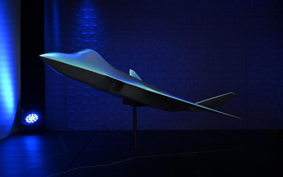 A model of the proposed jet fighter aircraft Tempest - JUSTIN TALLIS/AFP via Getty Images