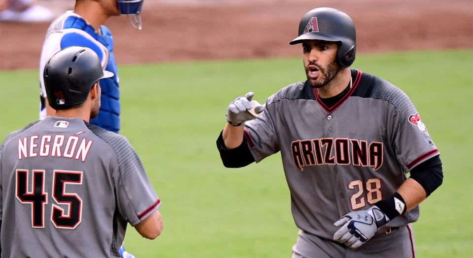 J.D. Martinez improved his free agent stock by helping drive the Arizona Diamondbacks to the playoffs. (AP)