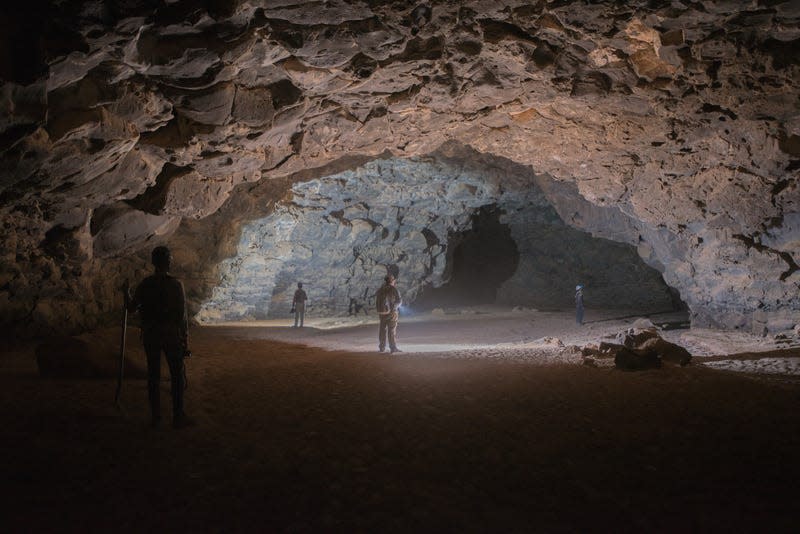 The interior of the lava tube. - Photo: Green Arabia Project