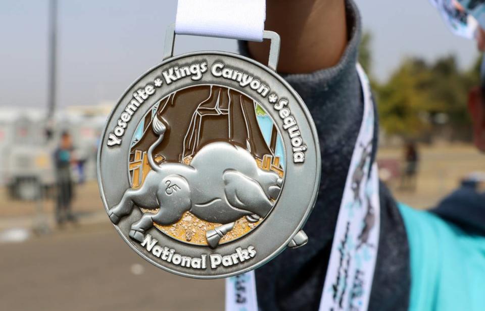Participants of the Two Cities Half Marathon on Nov. 5, 2023 got this medal.