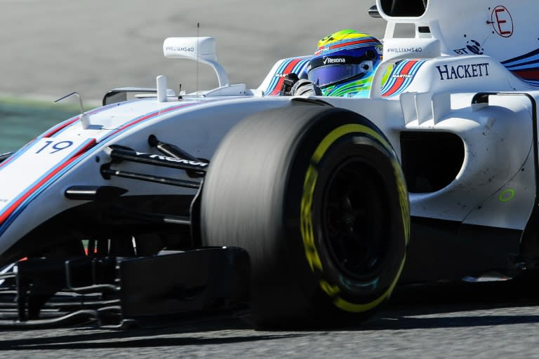 William's Brazilian driver Felipe Massa drives at the Circuit de Barcelona Catalunya on March 7, 2017