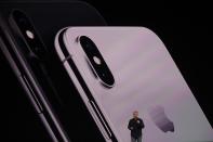 <p>The iPhone X will be available in Silver or Space Gray. (Photo by Justin Sullivan/Getty Images) </p>