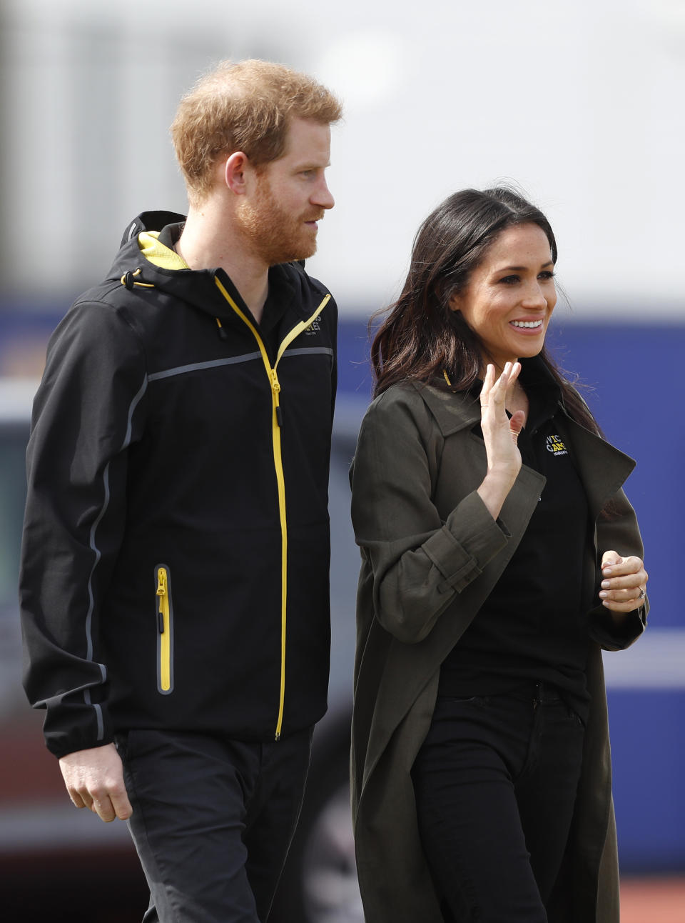 The couple cheered on wounded, injured, and sick servicemen and women trying out for the Invictus Games. (Photo: Frank Augstein/AP)