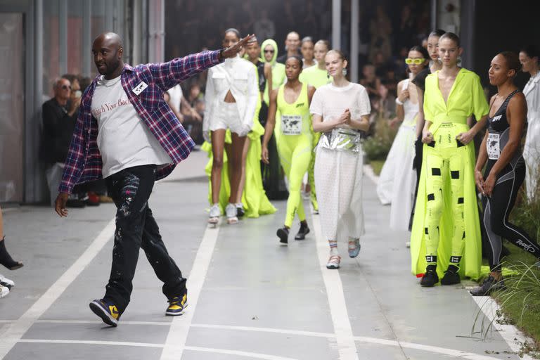 En un show de Off White, durante Paris Fashion Week, en verano de 2019