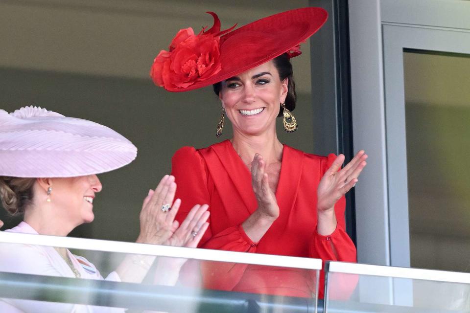 <p>Karwai Tang/WireImage</p> Kate Middleton, Princess of Wales, and Sophie, Duchess of Edinburgh, watch the 2023 Royal Ascot.