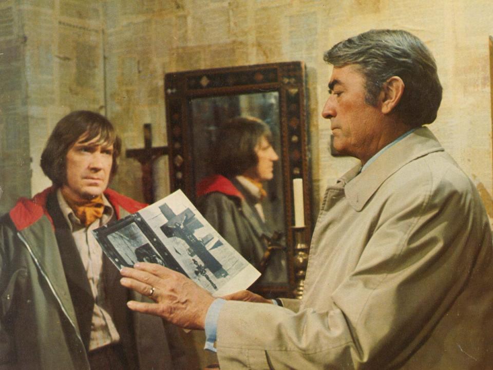 Warner with Gregory Peck in ‘The Omen’ (Moviestore/Shutterstock)