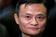 Alibaba Group Holding Ltd. founder Jack Ma waits for an interview at the New York Stock Exchange before the company's initial public offering (IPO) under the ticker "BABA", in New York September 19, 2014. REUTERS/Lucas Jackson