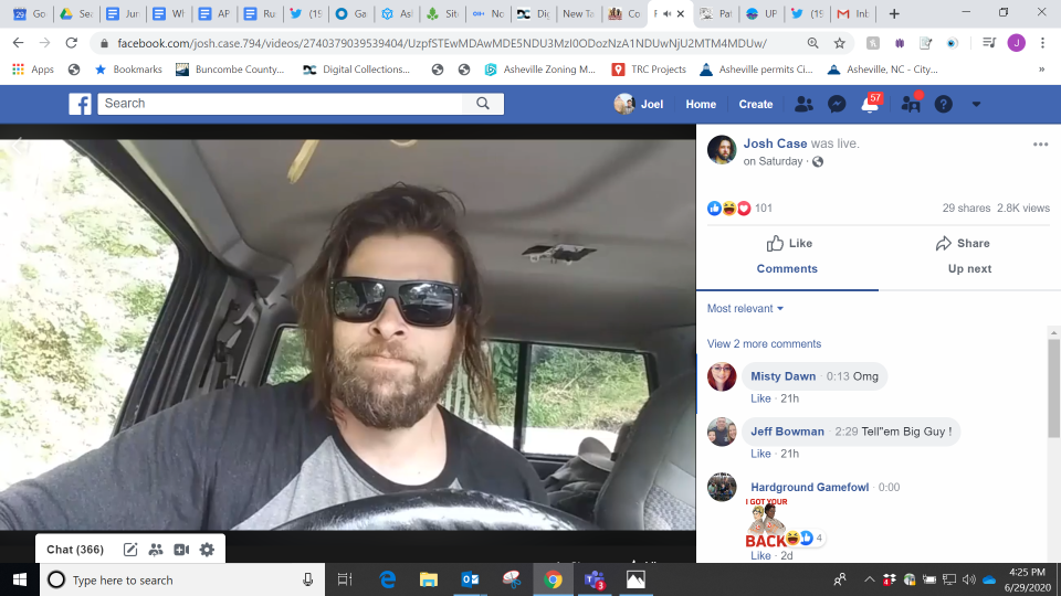 In a video posted June 27 Josh Case says he is not a Ku Klux Klan member, but "may have been" five years ago.