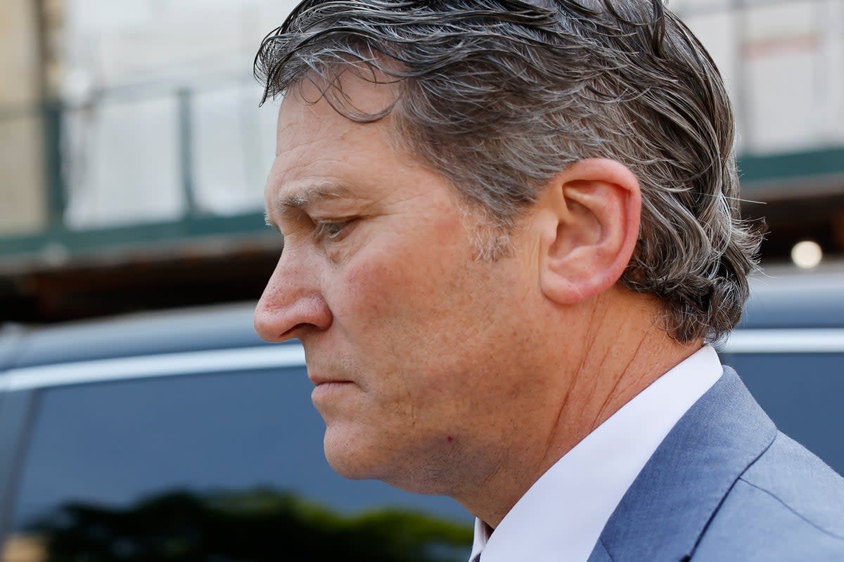 Ronny Jackson attending Trump’s hush money trial in New York. He revealed that his nephew is among the victims injured in the assassination attempt of Donald Trump (Getty Images)