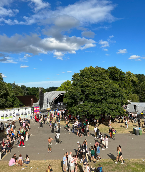 The view from the platform for disabled attendees watching the second stage at Wireless (Lexi Porter/PA)