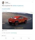 Decine di fotomontaggi di Elon Musk nei panni di Doc o al posto di Marty di "Ritorno al Futuro" perchè la sua nuova creazione assomiglia alla famosa Delorean. Cybertruck secondo alcuni utenti è l'evoluzione di Saetta McQueen, mentre per altri è nata dall'unione tra un'utilitaria e una moka per caffè. O magari è semplicemente il disegno di un bambino di 8 anni.