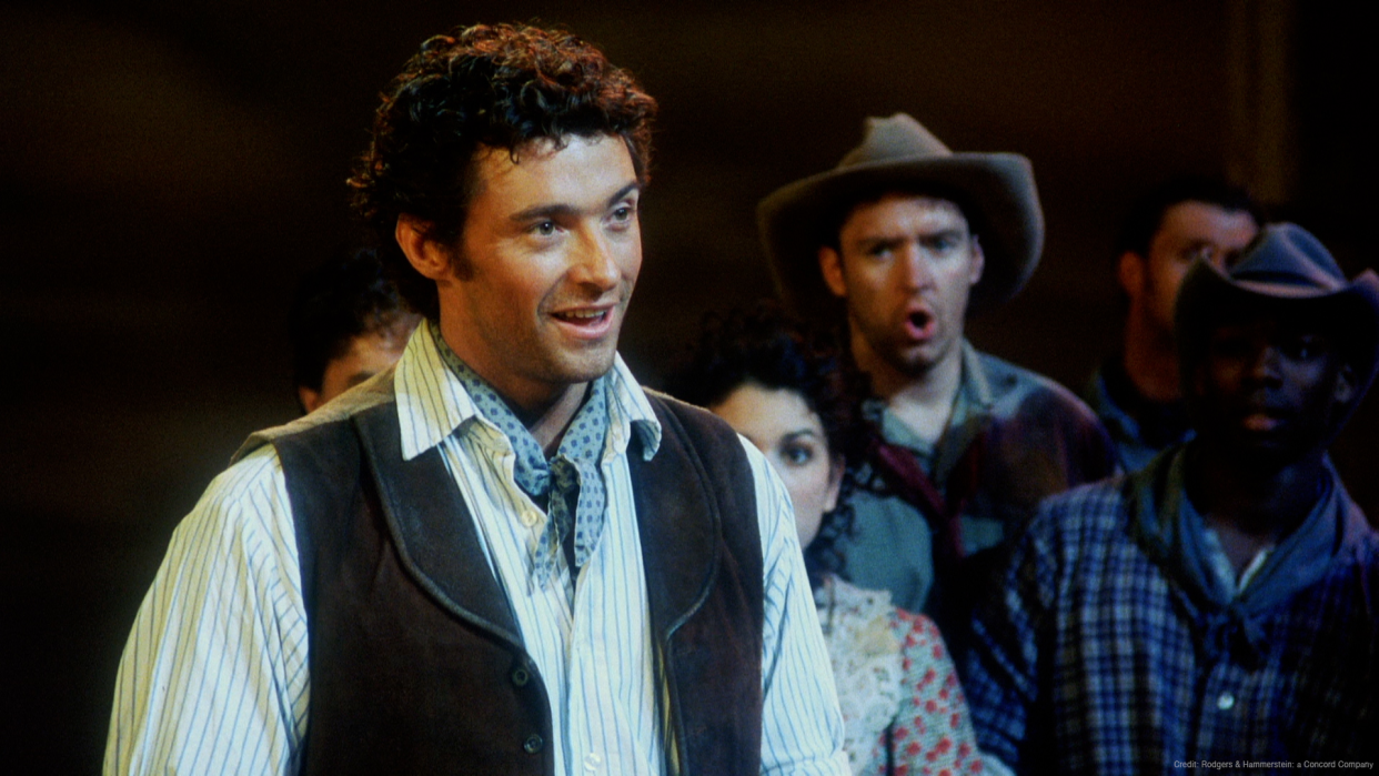 Hugh Jackman and company in the 1998 film "Oklahoma!"