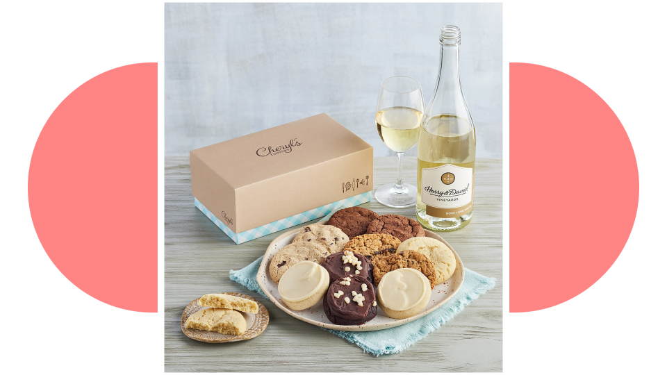 Teacher Appreciation Week gift baskets: Cheryl’s cookies and wine